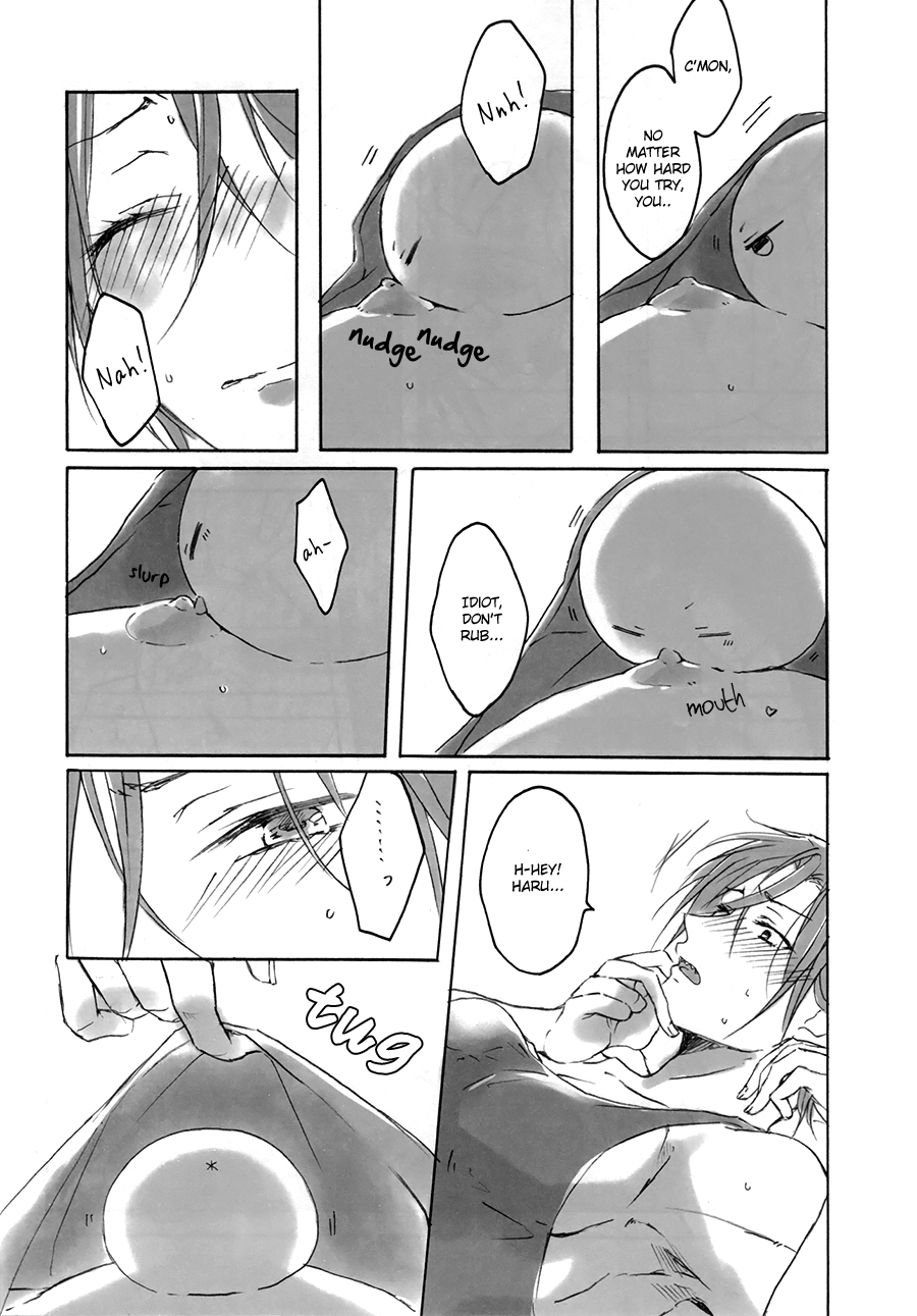 (SUPER24) [321 (Mitsui)] Can Haruka Have Sex with Rin After Suddenly Turning Into an Odd Little Lifeform? (Free!) [English] [September Scanlations] (SUPER24) [321 (みつい)] 珍妙ないきものになってしまった遙は凛とセックスできるのか (Free!) [英訳]
